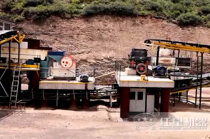沖擊破搭配顎破、圓錐破現場